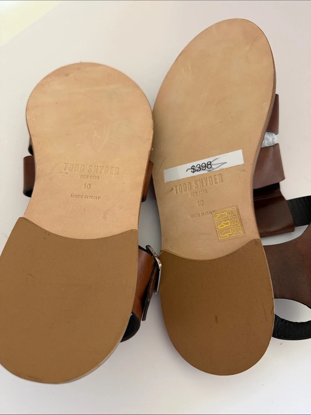 Todd Snyder Brown Leather Fisherman Sandals Sz 10.  New. Tub9